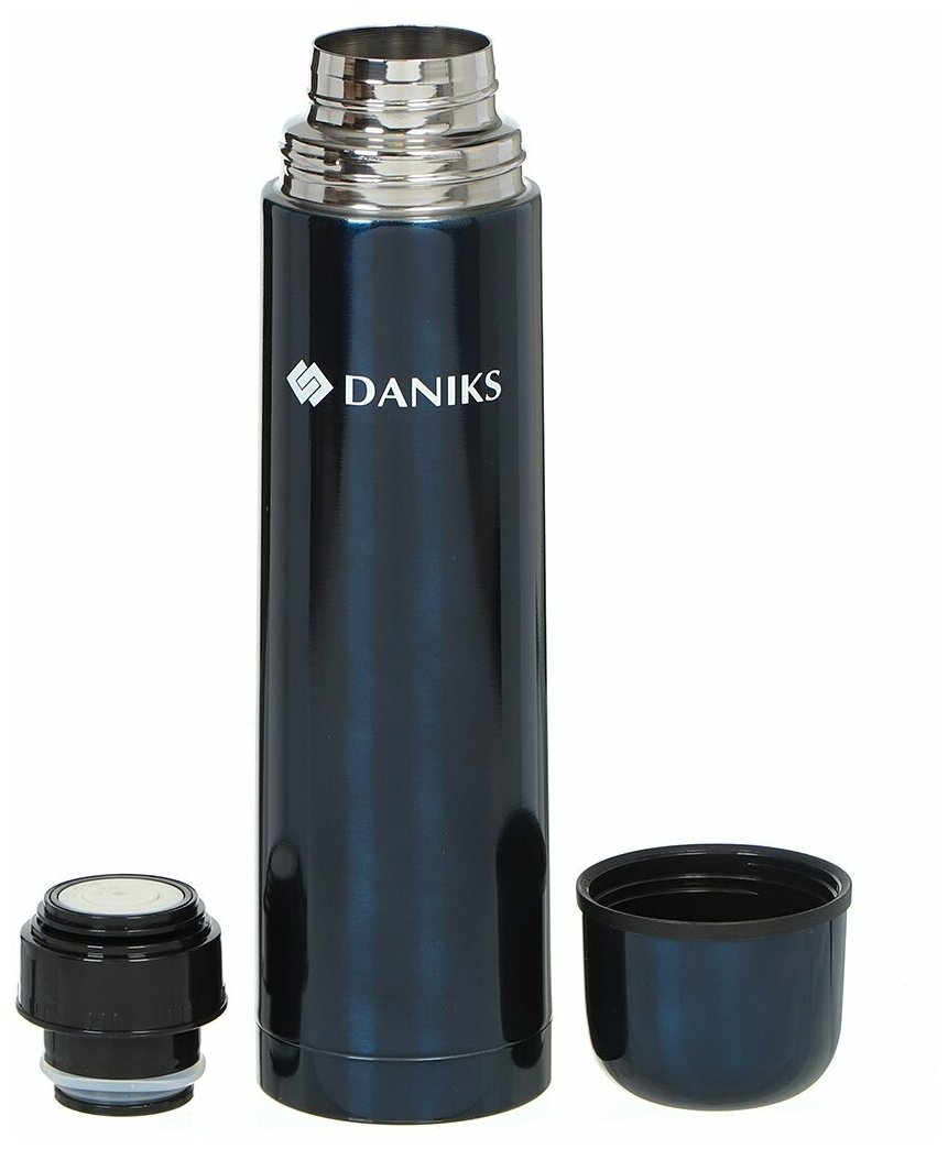 Термос Daniks 0.75 л SL-75ZN-540U синий глянец 327058 - фотография № 2