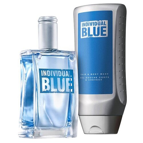 Парфюмерный набор AVON Individual Blue for Him. Туалетная вода 100 мл, Шампунь-гель для душа 250 мл.