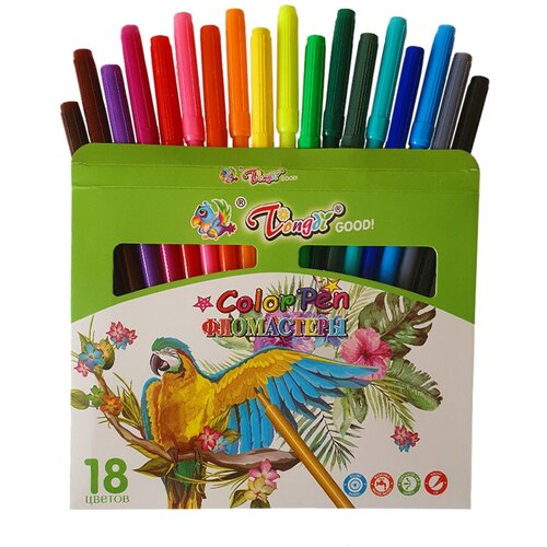 Фломастеры для рисования и творчества Color Pen 18 цветов