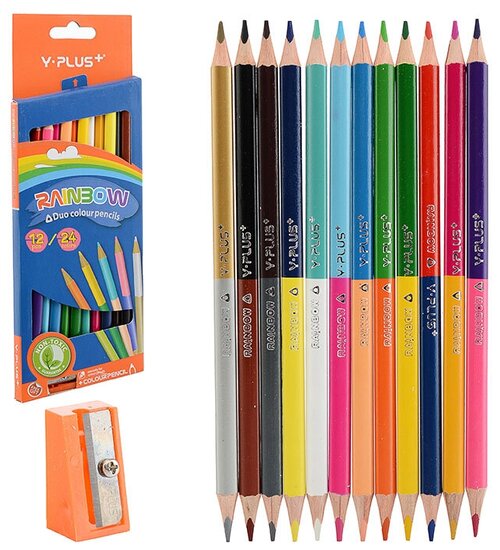 Цветные карандаши двусторонние 