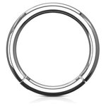 Кольцо пирсинг из медицинской стали, сегментное. 10 мм/1,2 мм - изображение