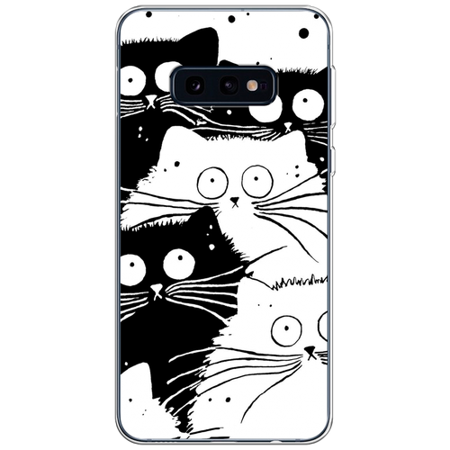 Силиконовый чехол на Samsung Galaxy S10E / Самсунг Галакси S10E Коты черно-белые