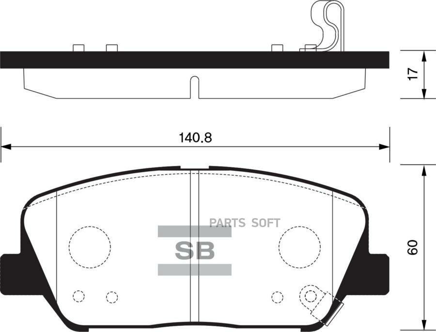 Колодки тормозные SANGSIN SP1403