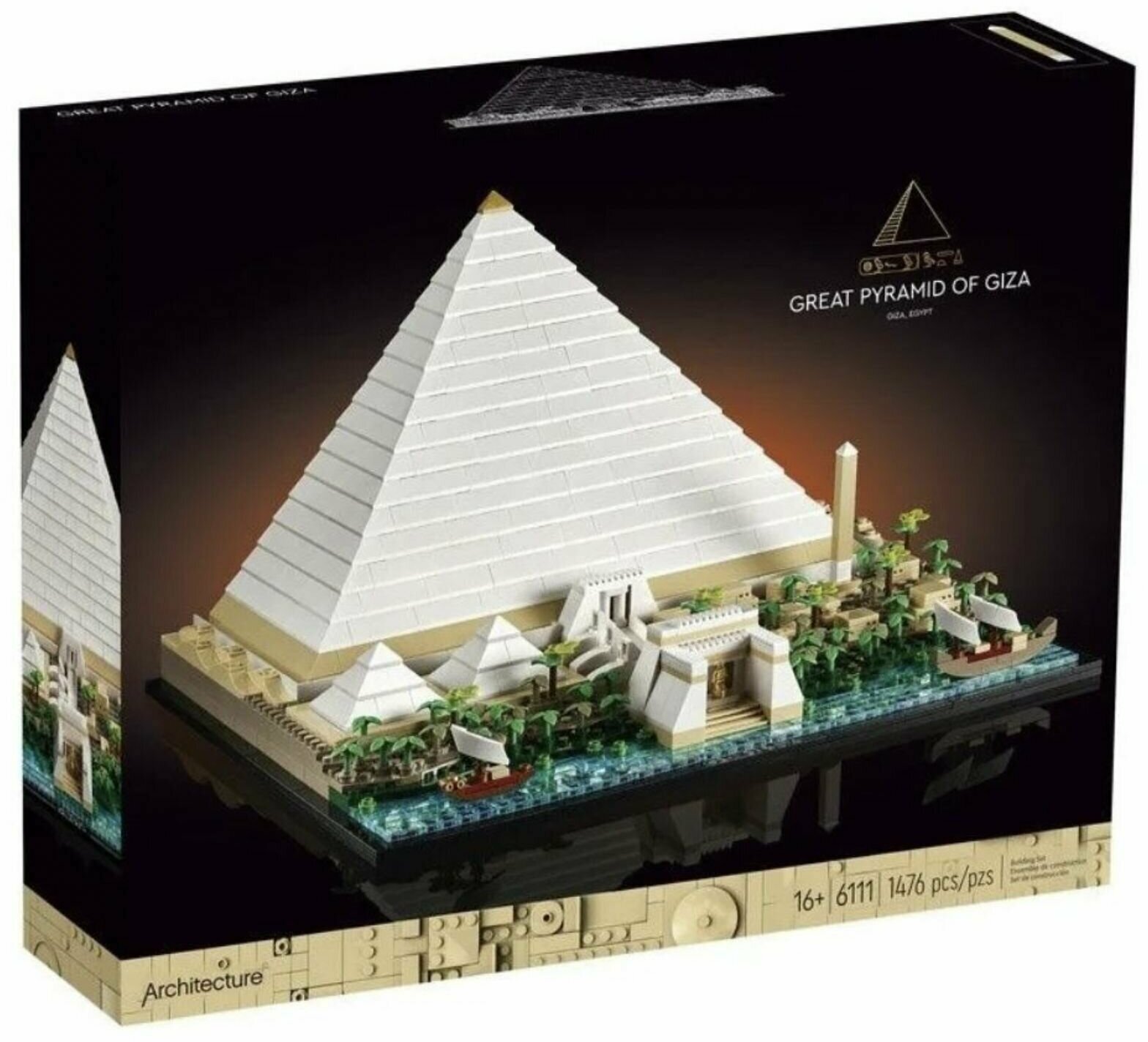 Конструктор Architecture Архитектура Великая пирамида Гизы Хеопса 1476 деталей