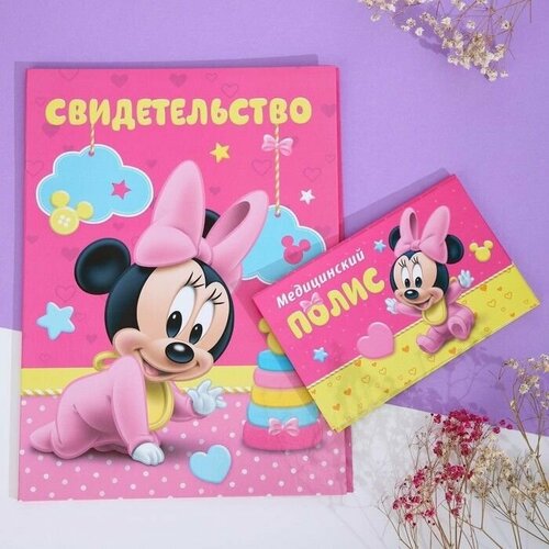 Обложка для свидетельства о рождении Disney, мультиколор