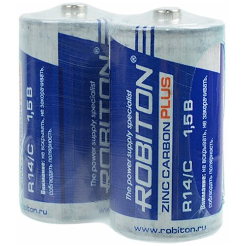 Батарейка ROBITON PLUS, 1.5 В, R14 SR2 батарейка c energizer eveready super r14 ni mh 2 штуки e301155900 11644