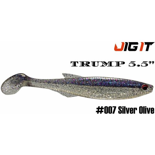 Приманка Силиконовая Jig It Trump 55 140 мм 007 SILVER BLUE Squid 612₽