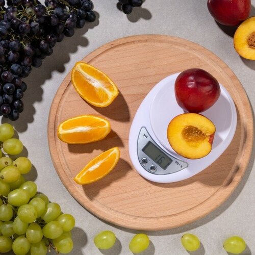 электронные кухонные весы kitchen scale со съемной чашей 5 кг Весы кухонные Luazon LVK-706, электронные, с чашей, до 5 кг, белые