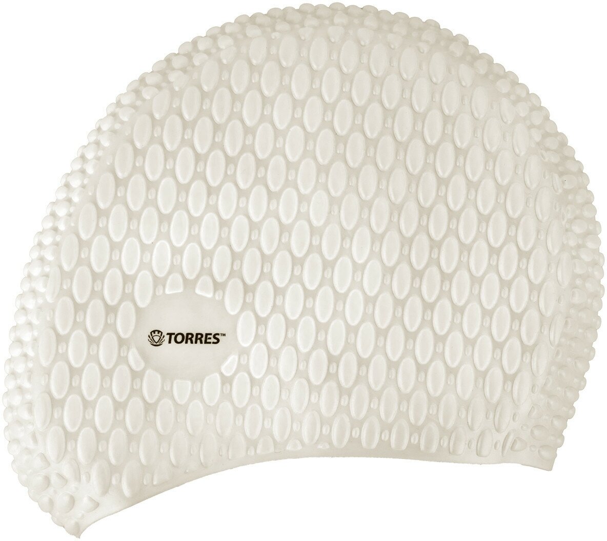 Шапочка для плавания Torres Bobbles, Sw-12204wh, белый, силикон (senior)