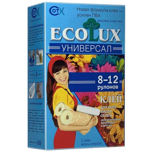 клей обойный ecolux Клей обойный ECOLUX, универсальный, 250 г