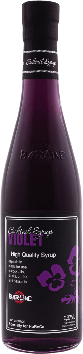 Сироп Barline Фиалка (Violet), 375 мл, для кофе, чая, коктейлей и десертов