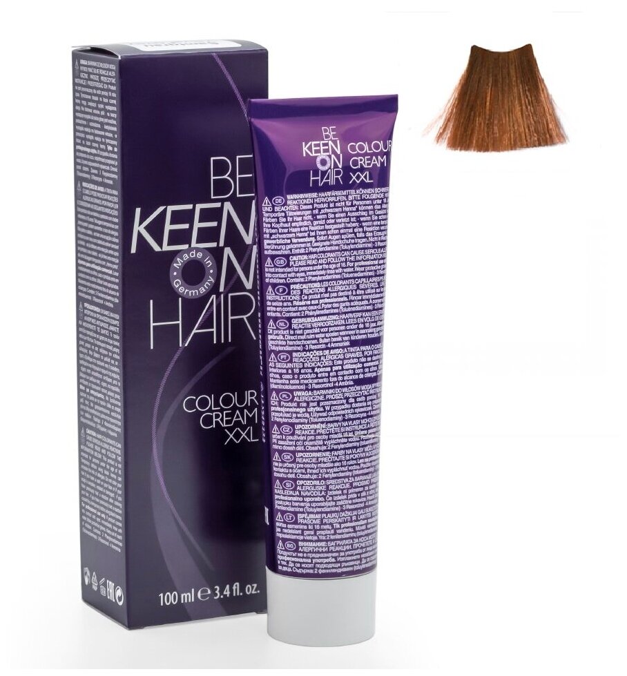 KEEN Be Keen on Hair крем-краска для волос XXL Colour Cream, 7.00+ mittelbond+, 100 мл