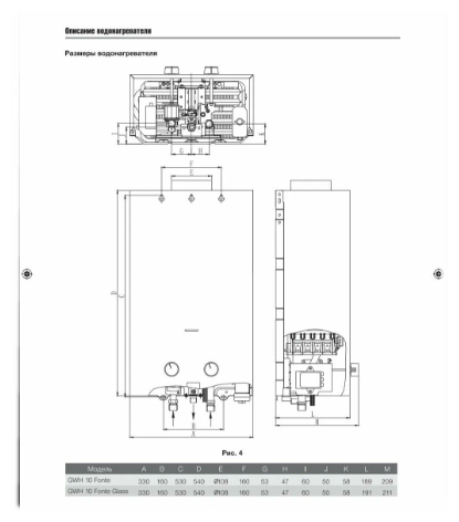 Проточный газовый водонагреватель Zanussi GWH 10 Fonte - фотография № 14