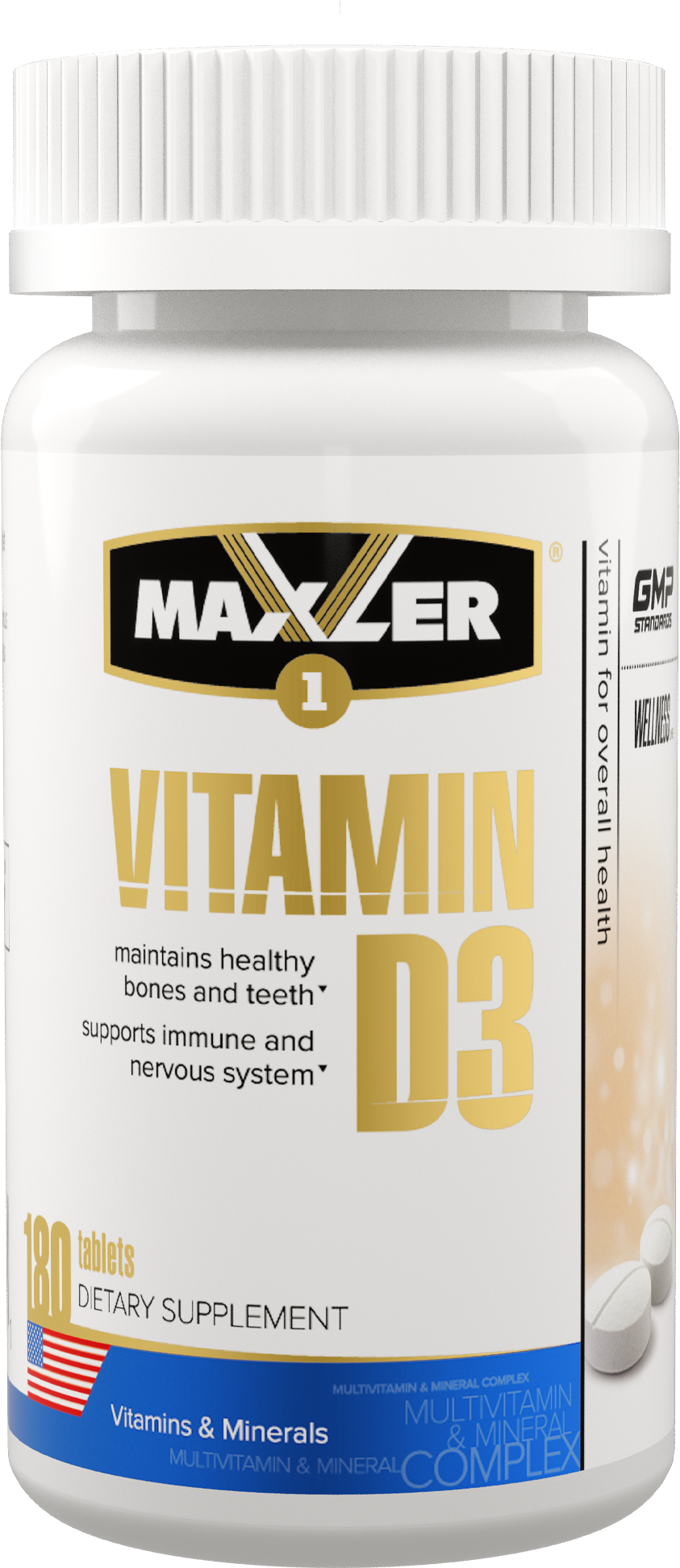 Maxler Vitamin D3 1200 IU, (Витамин Д3), 180 таблеток