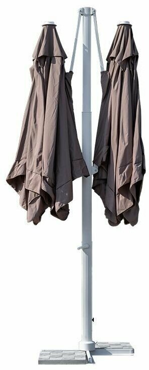 Зонт двойной Мадрид 3*3м, цвет песочный - фотография № 10