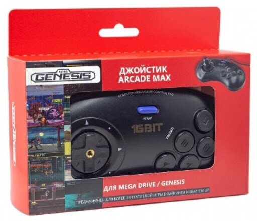 Джойстик проводной Retro Genesis Controller 16 Bit Arcade Max