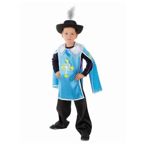 фото Детский карнавальный костюм страна карнавалия "мушкетер", 4-7 лет, рост 104-128 см, цвет голубой (1641123)