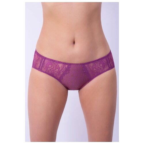 фото Milavitsa трусы кюлот средней посадки изящный реверанс, размер 102, сливовый джем