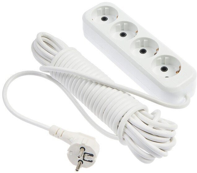 Удлинитель Lux У4-Е-02 4 Sockets 2m White - фото №4