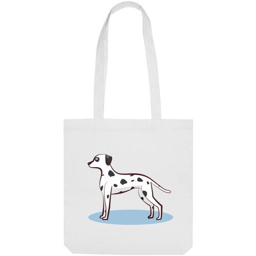 Сумка шоппер Us Basic, белый мужская футболка собака далматинец l темно синий