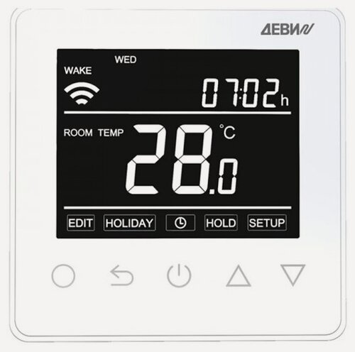 Изображение товара Терморегулятор Деви Prime программируемый, c Wi-Fi, с комбинацией датчиков, белый, 16А