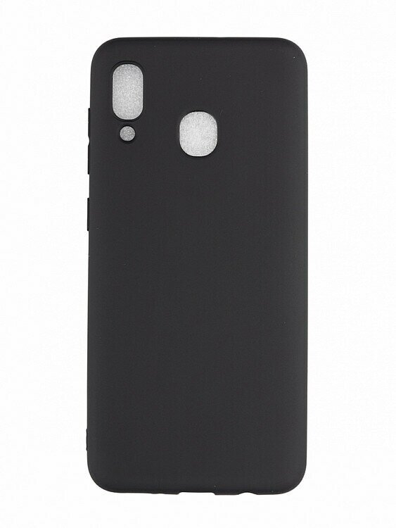 Чехол силиконовый для Samsung A20 / A30 (матовый, черный)