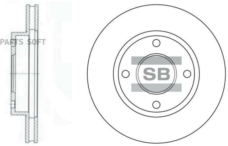 Диск Тормозной Передний Nissan Almera Classic/N16/Primera / Infiniti G20 Sangsin Brake Sd3027 Sangsin brake арт. SD3027