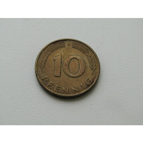 Монета. Германия. ФРГ. 10 пфеннигов 1989