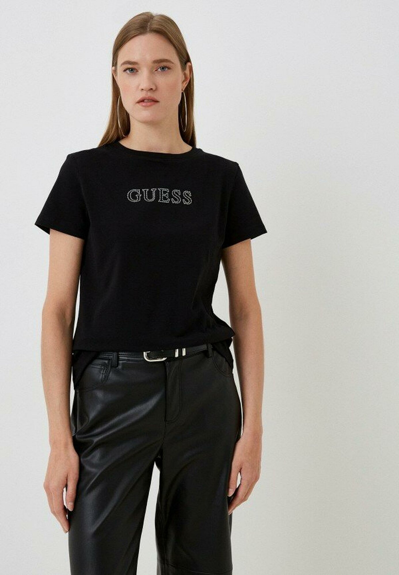 Футболка GUESS BRIANA SS T-SHIRT, размер S, черный