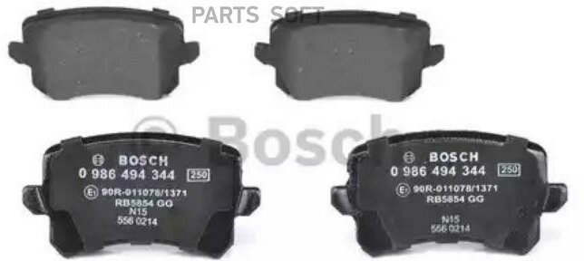 BOSCH 0986494344 Колодки тормозные дисковые зад