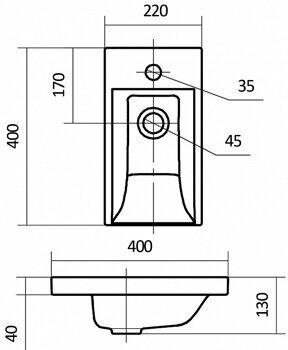 Мини-раковина Santek Миранда-40 с тумбой (в разобраном виде) - фотография № 4