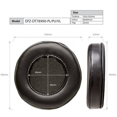 Dekoni Beyerdynamic DT770/DT880/DT990 & AKG K Series PREMIUM black Амбушюры полноразмерные