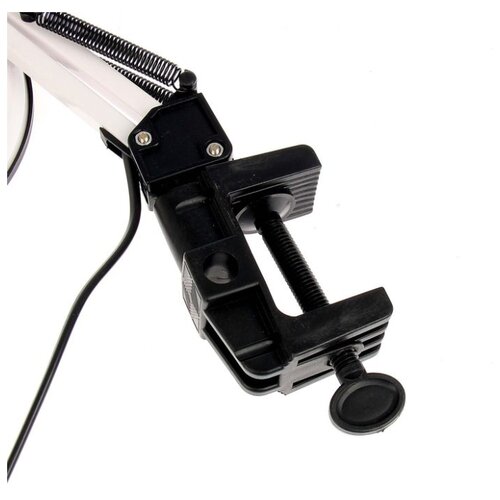 фото Лампа настольная risalux е27, 60 вт, "валли", белая, шарнирная, 43*21*14,5 см