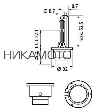 PHILIPS 85122VIS1 Лампа D2S 85V 35W P32d-2 Vision