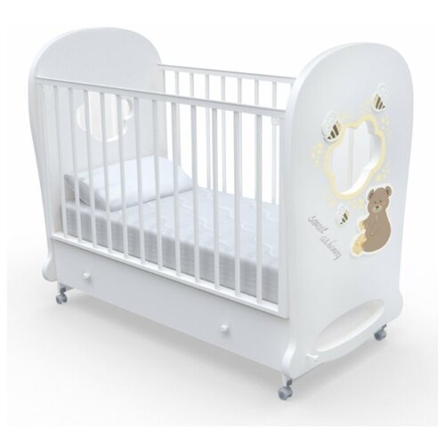 фото Детская кровать nuovita stanzione honey bear swing (bianco / белый)