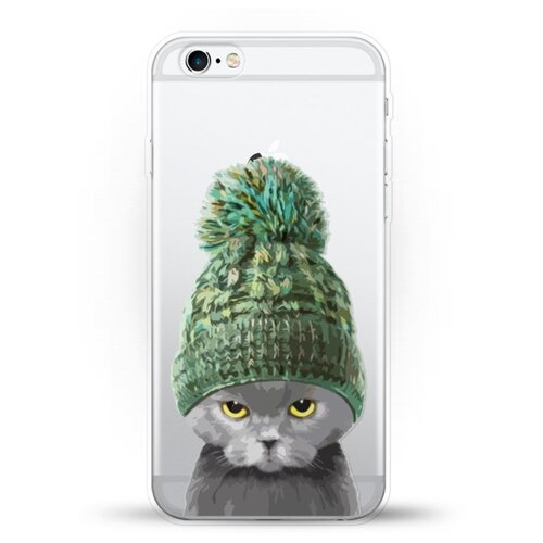 фото Силиконовый чехол кот в шапке на apple iphone 6/6s andy & paul
