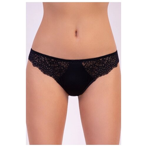 фото Milavitsa трусы танга средней посадки с кружевными вставками шарм, размер 98, ночная тень