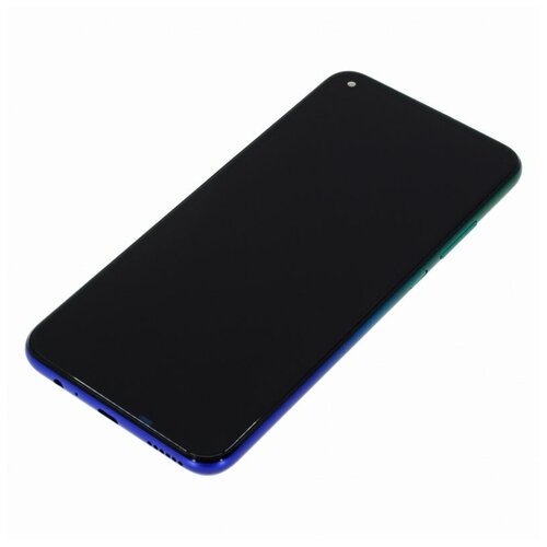 Дисплей для Huawei P40 Lite E 4G (ART-L29) Y7p 4G (ART-L28) Honor 9C 4G (AKA-L29) (в сборе с тачскрином) в рамке, синий с зеленым, AAA силиконовый чехол activ puffy для huawei honor 9c 4g aka l29 p40 lite e 4g art l29 прозрачный