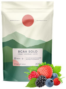 Фото Аминокислоты Bcaa Solo Elementica Organic Ягодный микс, Элементика, 200гр