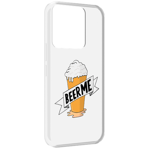 Чехол MyPads Beer-me для Tecno Spark Go 2022 / Tecno Spark 8C задняя-панель-накладка-бампер