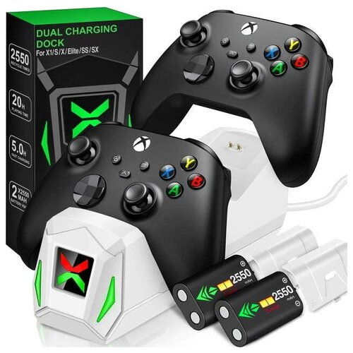 Док станция для Xbox One SX и Xbox Series SX 2 мощных аккумулятора емкость 2550mAh 279000₽