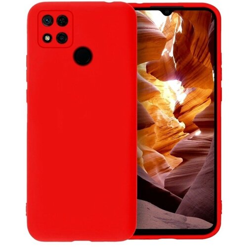 Накладка силиконовая Silicone Cover для Xiaomi Redmi 9C / Xiaomi Redmi 10A красная накладка пластиковая матовая для xiaomi redmi 9c xiaomi redmi 10a с силиконовой окантовкой красная