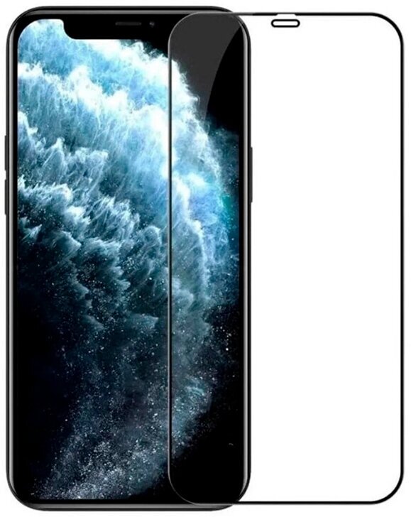21D защитное стекло тех пак для iPhone 12/12 Pro (6.1") черный Full Screen