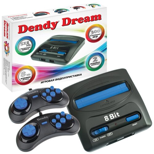 Игровая приставка Dendy Dream 300 встроенных игр (8-бит) / Ретро консоль Денди / Для телевизора игровая приставка dendy master 300 встроенных игр 8 бит ретро консоль денди для телевизора