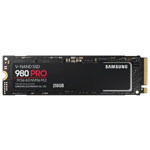 Samsung SSD 250GB 980 PRO V-NAND 3-bit MLC Elpis M.2 (2280) PCIe Gen 4.0 x4 NVMe 1.3c R6400/W2700 IOPs 500 000/600 000