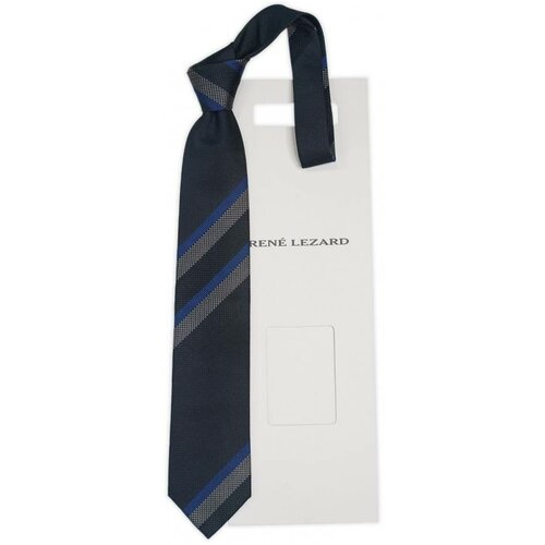 Темный полосатый галстук под сорочку Rene Lezard 834394