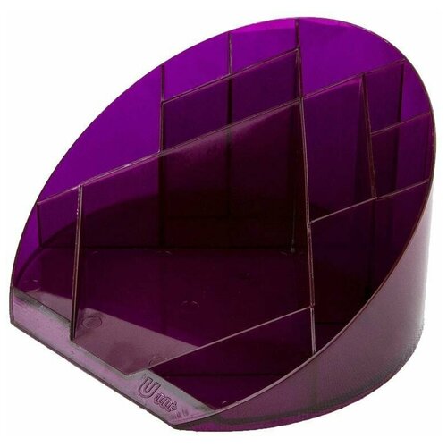 Attache Подставка-органайзер Подставка Яркий офис 12 отделений, прозрачная фиолетовая