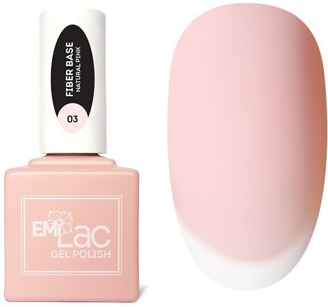 E.MiLac Fiber Base Gel Natural Pink №3, 15 мл.