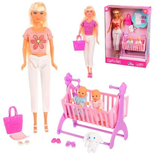 Кукла DEFA Lucy 30 см, с кроваткой и детьми (217221YS)