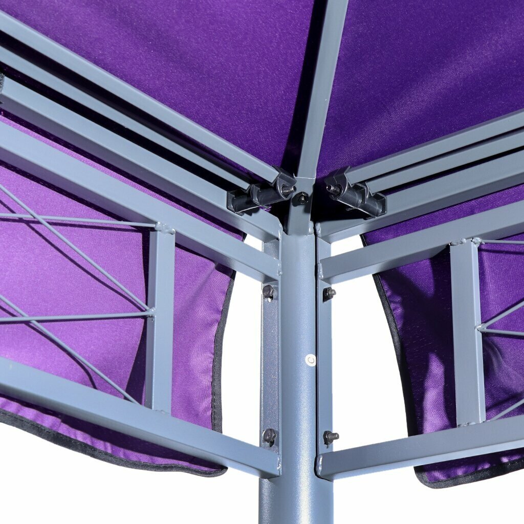 Шатер с москитной сеткой, фиолетовый, 3х3х2.75 м, четырехугольный, с боковыми шторками, Green Days, YTDU157-19-3640 - фотография № 6